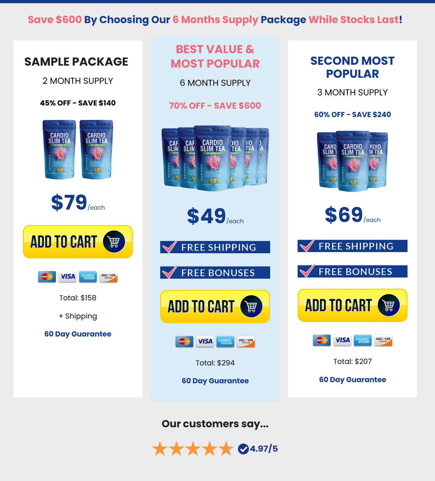 Cardio Slim Tea Offer